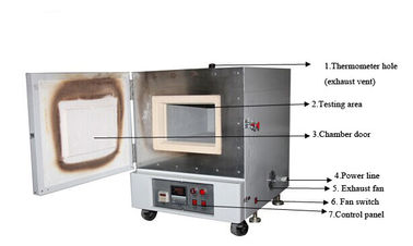 Ashing เตาห้องทดสอบภายในกล่องที่กำหนดเองได้อย่างรวดเร็วทำความร้อนเตาอบห้องปฏิบัติการสิ่งแวดล้อมอุณหภูมิสูง